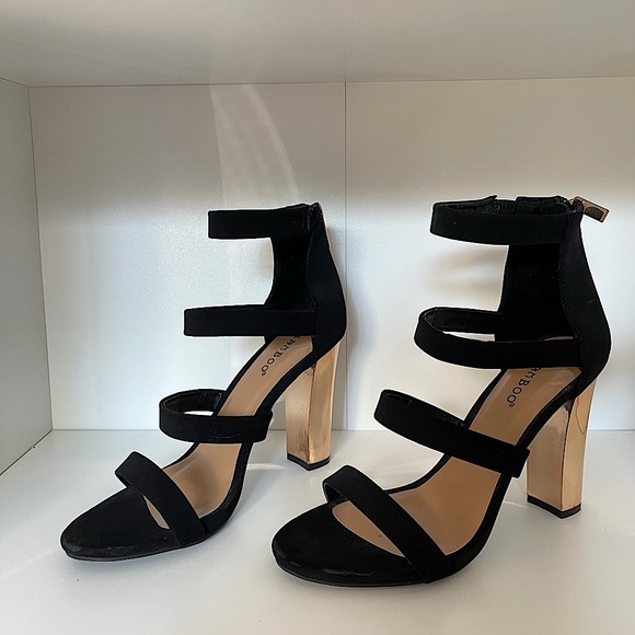 bamboo black heels